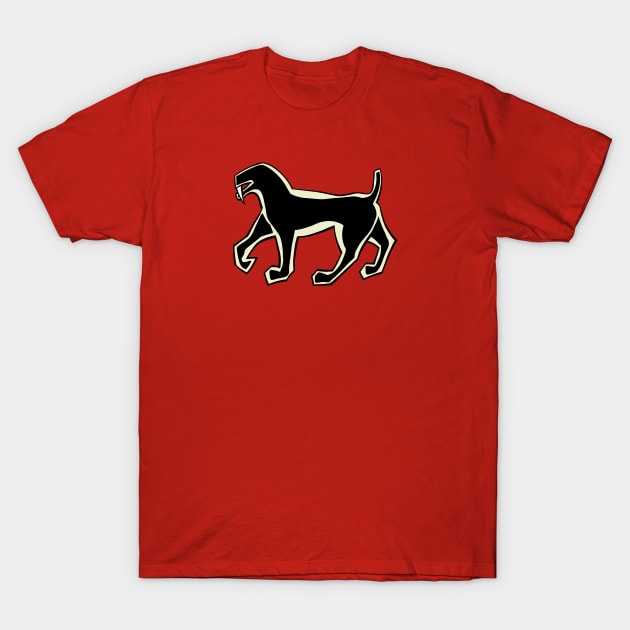 Saber Tooth Tiger Cave Illustration T-Shirt by Caving Designs